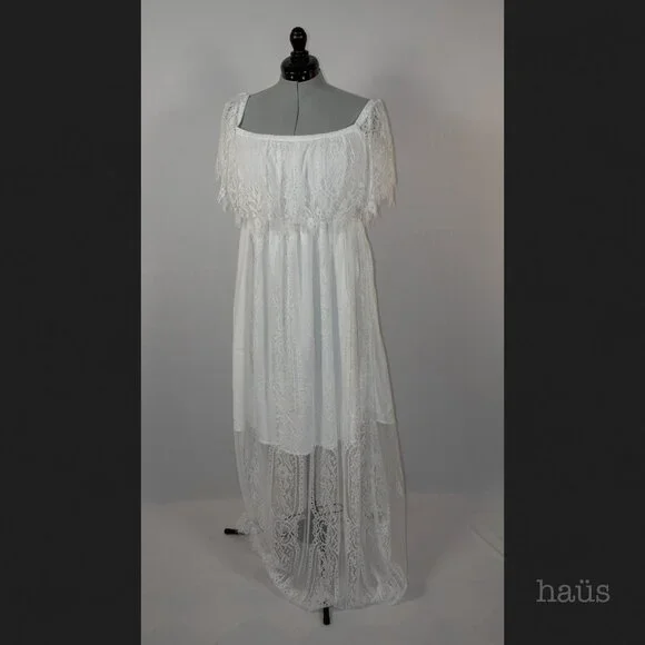 Holipick Lace Off Shoulder Maxi - Picture 1 of 3